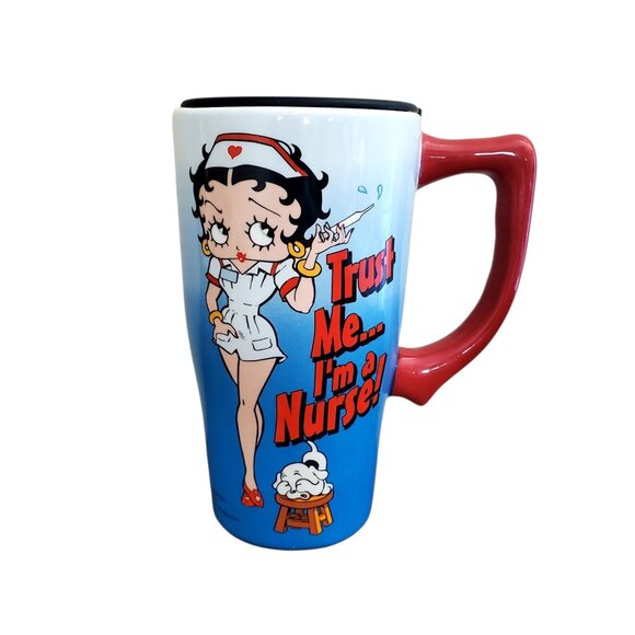 2007 Betty Boop Ceramic Mug with Handle "Trust Me... I'm a Nurse - Picture 1 of 9